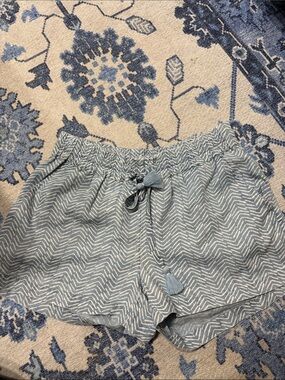 Vineyard Vines Light Blue Chevron Tassel Drawstring Shorts